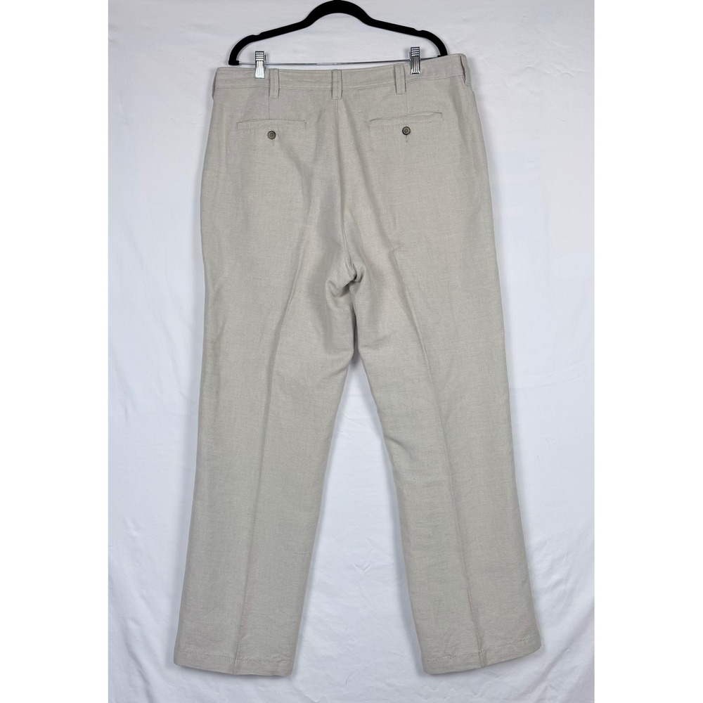St. Johns Bay Mens 38x32 Linen Blend Pants Casual Preppy Wedding Vacation - Picture 5 of 9